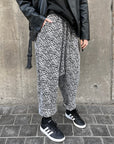 Nunchi Low-Crotch Pants B&W Print