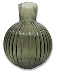 Ribbed Belly Charcoal Vase - Large